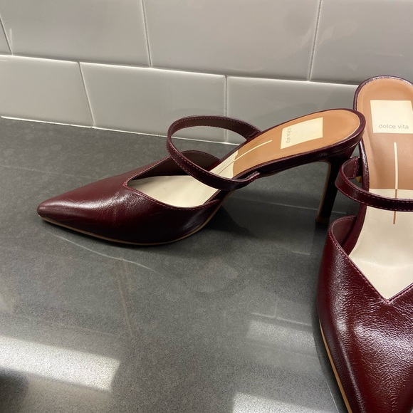 Dolce Vita Chic Burgundy Stiletto Heels - Picture 3 of 9
